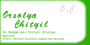 orsolya chityil business card